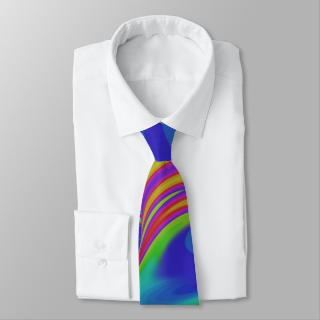 colorful Optical Illusion Neck Tie (Tied)