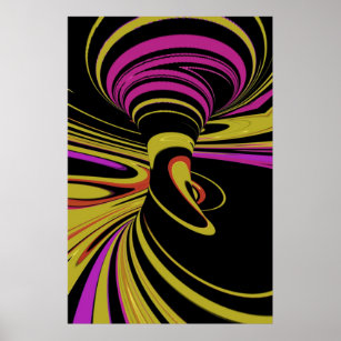 colorful Optical Illusion Poster