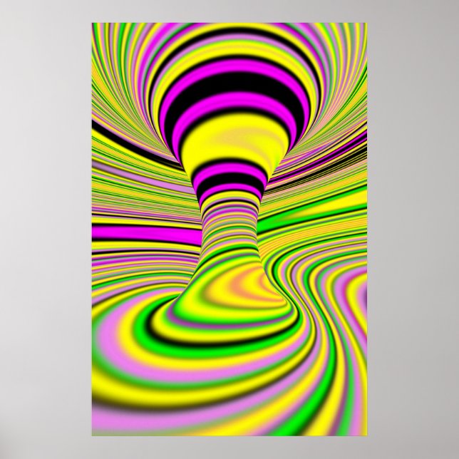 colorful Optical Illusion Poster (Front)