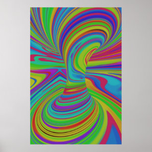 colorful Optical Illusion Poster