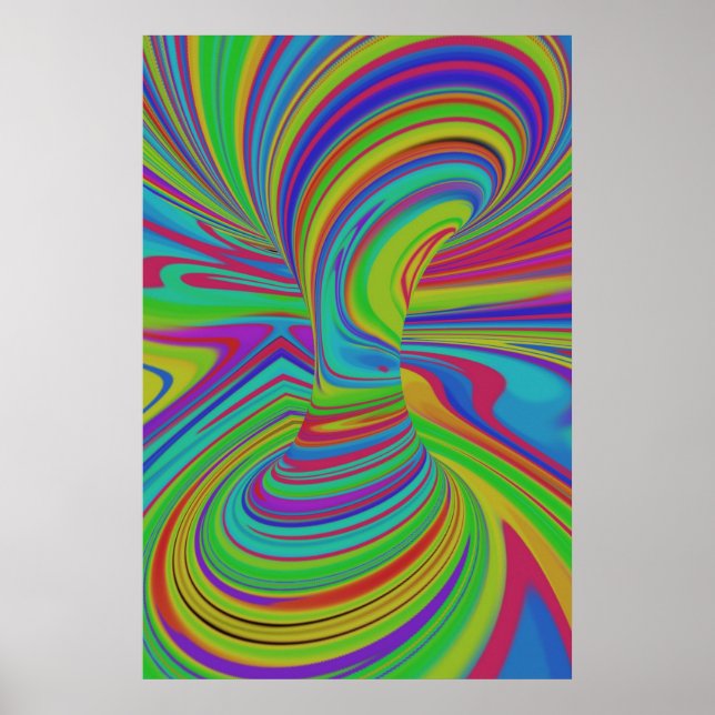 colorful Optical Illusion Poster (Front)