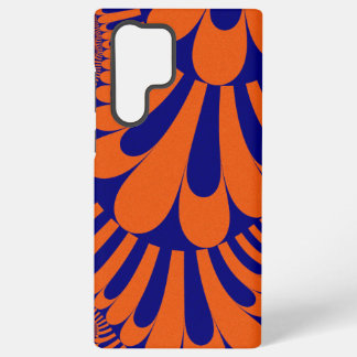 Colorful Orange and Blue Fractal Samsung Galaxy S22 Ultra Case