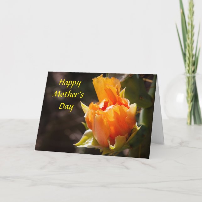 Colorful Orange Blank Mother's Day Card (Front)