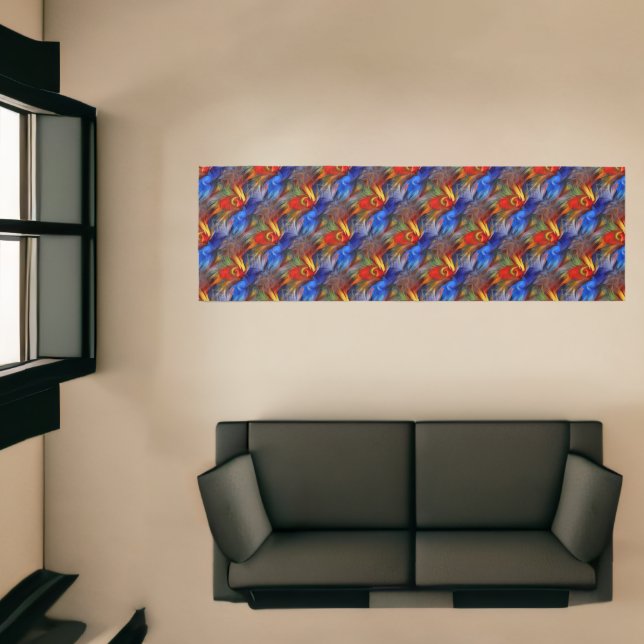 Colorful Orange Blue Yellow Abstract Art  Runner (Insitu (Indoor 1))
