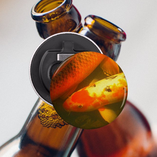 Colorful Orange Carp Photo Bottle Opener (In Situ Beer Bottle)
