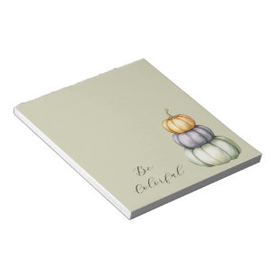 Colorful Orange Purple Mint Pumpkins Notepad