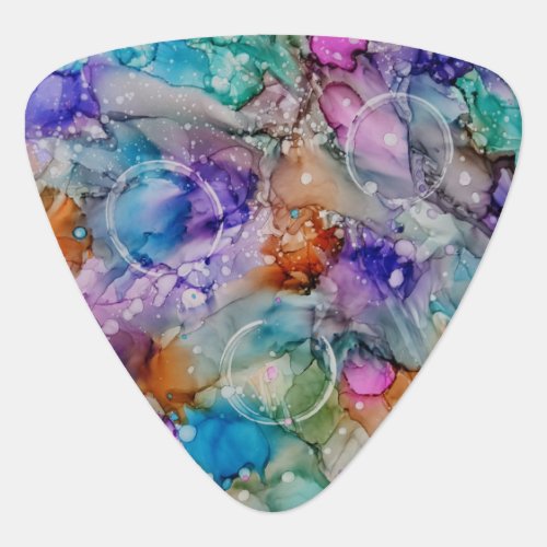 Colorful orange purple pink blue abstract Art  Guitar Pick