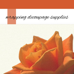 Colorful orange rose wrapping decoupage supplies tissue paper