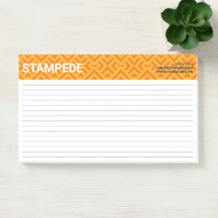 Colorful Orange Yellow Chevron Checkered Post-it Notes