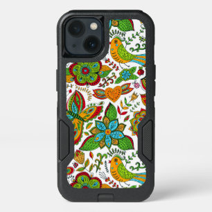 Colorful Orante Retro Floral Collage Pattern G8 iPhone 13 Case