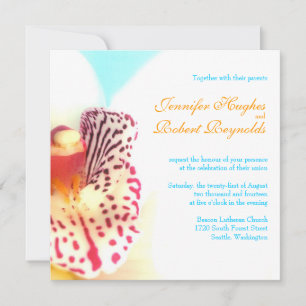 Colorful Orchid Wedding Invitation