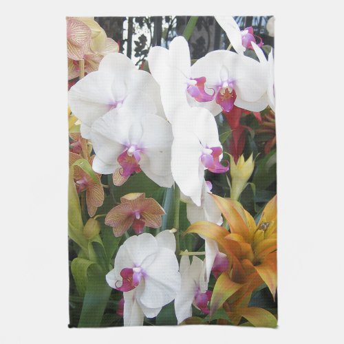 Colorful Orchids Towel