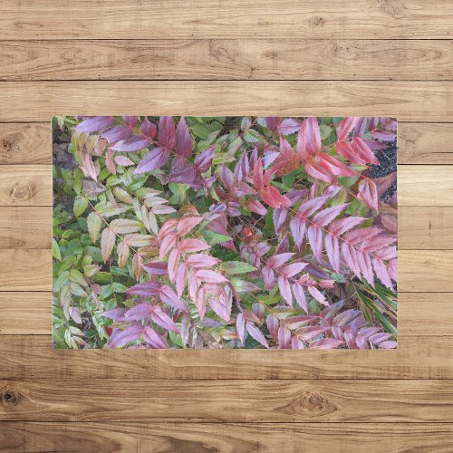 Colorful Oregon Grape Plant Leaves Outdoor Rug