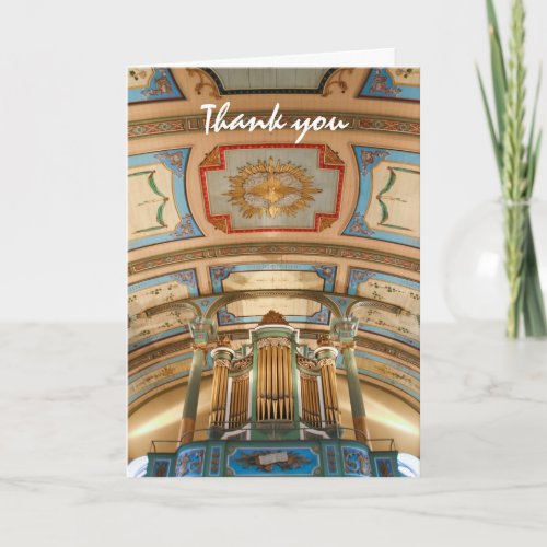 Colorful organ  thank you card