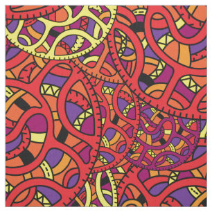 Colorful Organic Pattern Fabric