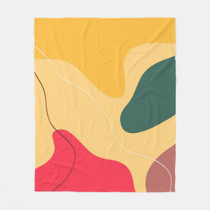 Colorful organic shapes abstract background fleece blanket
