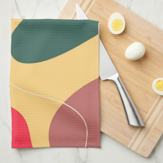 Colorful organic shapes abstract background kitchen towel