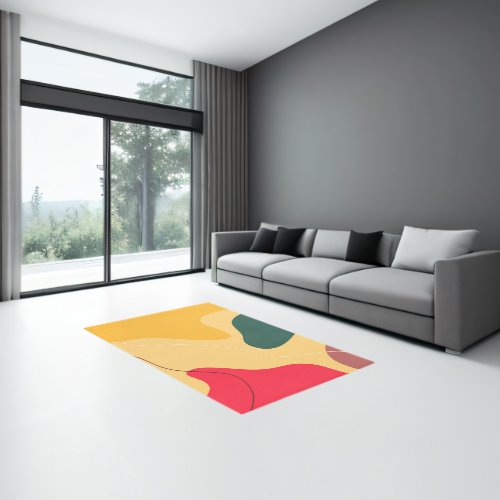 Colorful organic shapes background rug