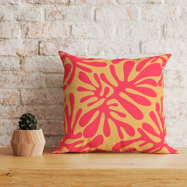 Colorful Organic Shapes in Retro Palette Throw Pillow (Creator Uploaded)