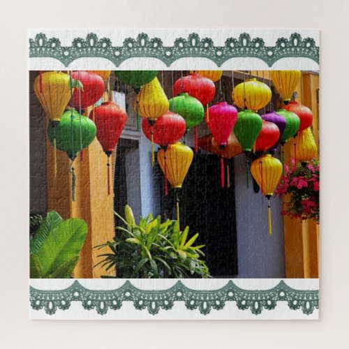 Colorful Oriental Lamps and Plants Puzzle