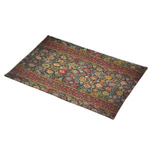 Colorful Oriental Rug look Cloth Placemat
