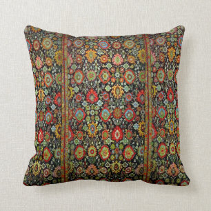Colorful Oriental Rug look Throw Pillow