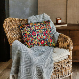Colorful Oriental Rug look Throw Pillow