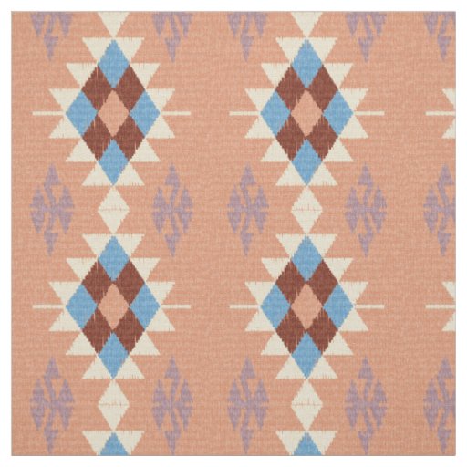 Colorful Oriental Tribal Aztec Mosaic Fabric