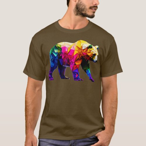 Colorful Origami Bear A Playful and Fun Paper Craf T_Shirt