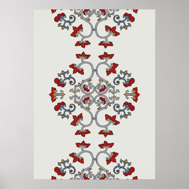 Colorful Ornament Pattern Poster (Front)