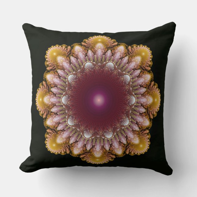 Colorful ornament throw pillow (Front)
