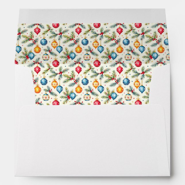 Colorful Ornaments Envelope (Back (Bottom))