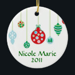 Colorful Ornaments Personalized<br><div class="desc">Gift for Christmas & Hanukkah,  and all Seasonal Holidays design by starbabydesign</div>