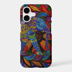 Colorful Ornate Elephant and Mandala iPhone 17 Case
