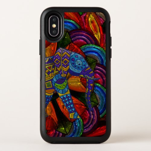 Colorful Ornate Elephant and Mandala OtterBox Symmetry iPhone X Case