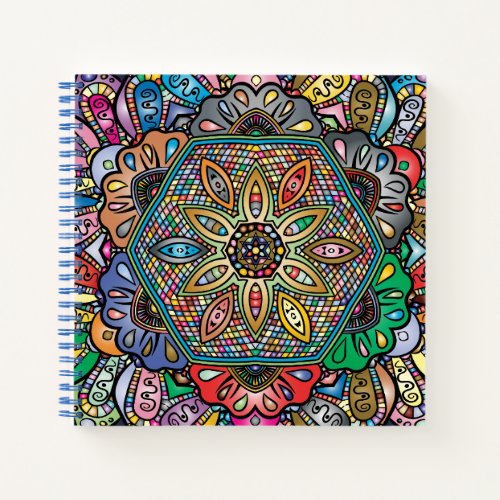 Colorful Ornate Mosaic Pattern Notebook