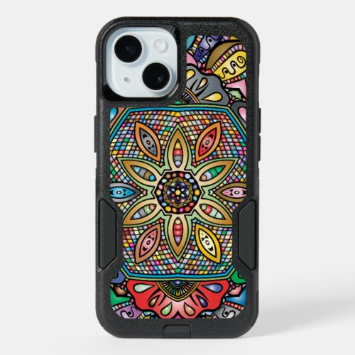Colorful Ornate Mosaic Pattern iPhone 15 Case