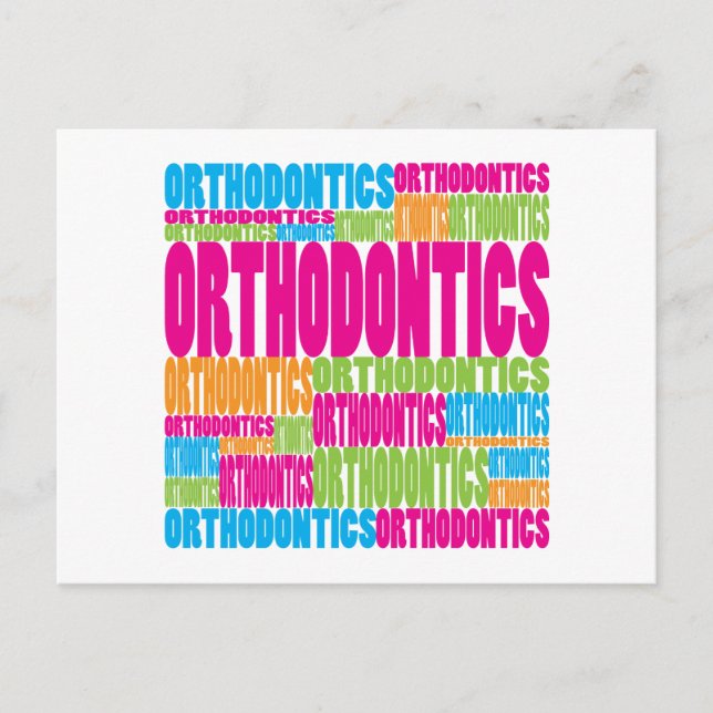 Colorful Orthodontics Postcard (Front)