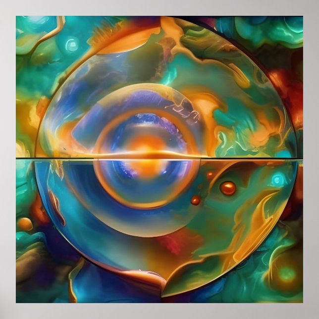 Colorful Otherworldly Abstract   Poster (Front)