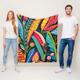 Colorful Otomi  Floral Art 