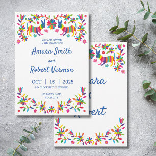 COLORFUL OTOMI MEXICAN INVITATION