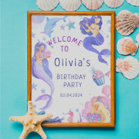 Colorful Our Little Mermaid All Ages Birthday