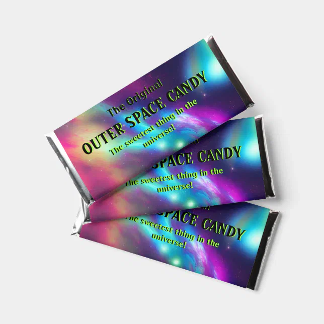 Colorful Outer Space Candy Hershey Bar Favors | Zazzle