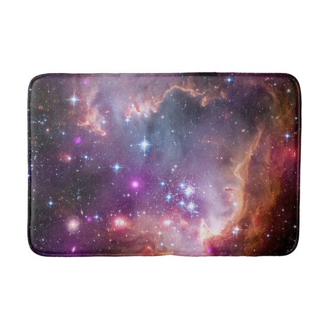 Colorful Outer Space Galaxy / Nebula Bath Mat (Front)