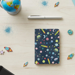Colorful Outer Space Galaxy UFO Watercolor Passport Holder