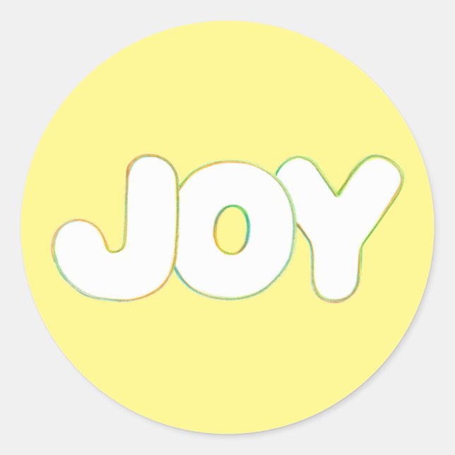 Colorful Outline Art - Joy - word stickers (Front)