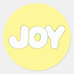 Colorful Outline Art - Joy - word stickers