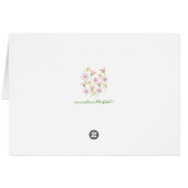 Colorful Outline Drawing Flower Collage Cards (Back Horizontal)