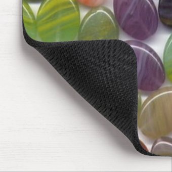Colorful Oval Stone Beads Mouse Pad | Zazzle
