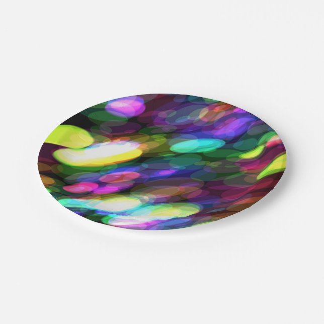 Colorful Ovals Paper Plates (Angled)